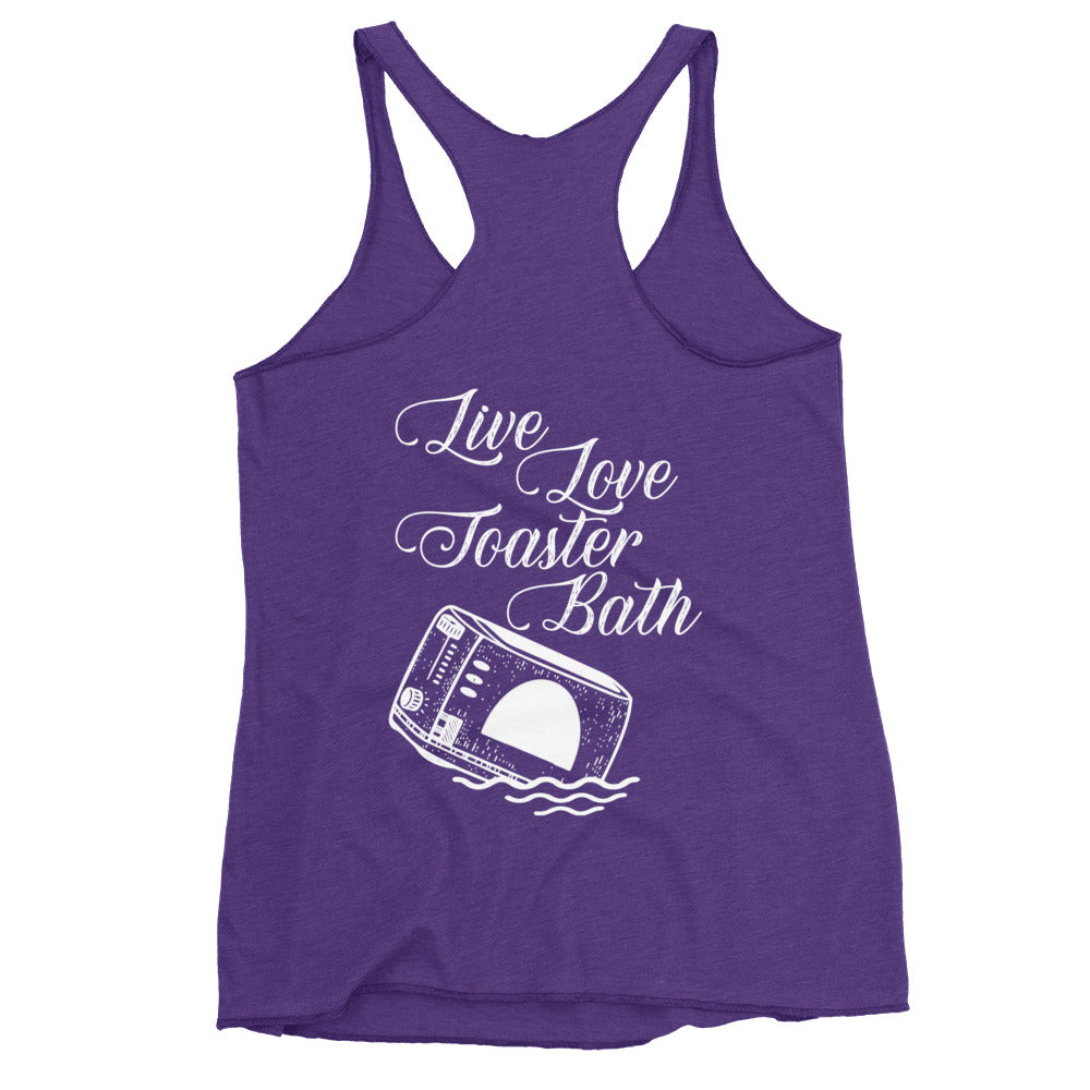 Live Love Toaster Bath Women's Racerback Tank