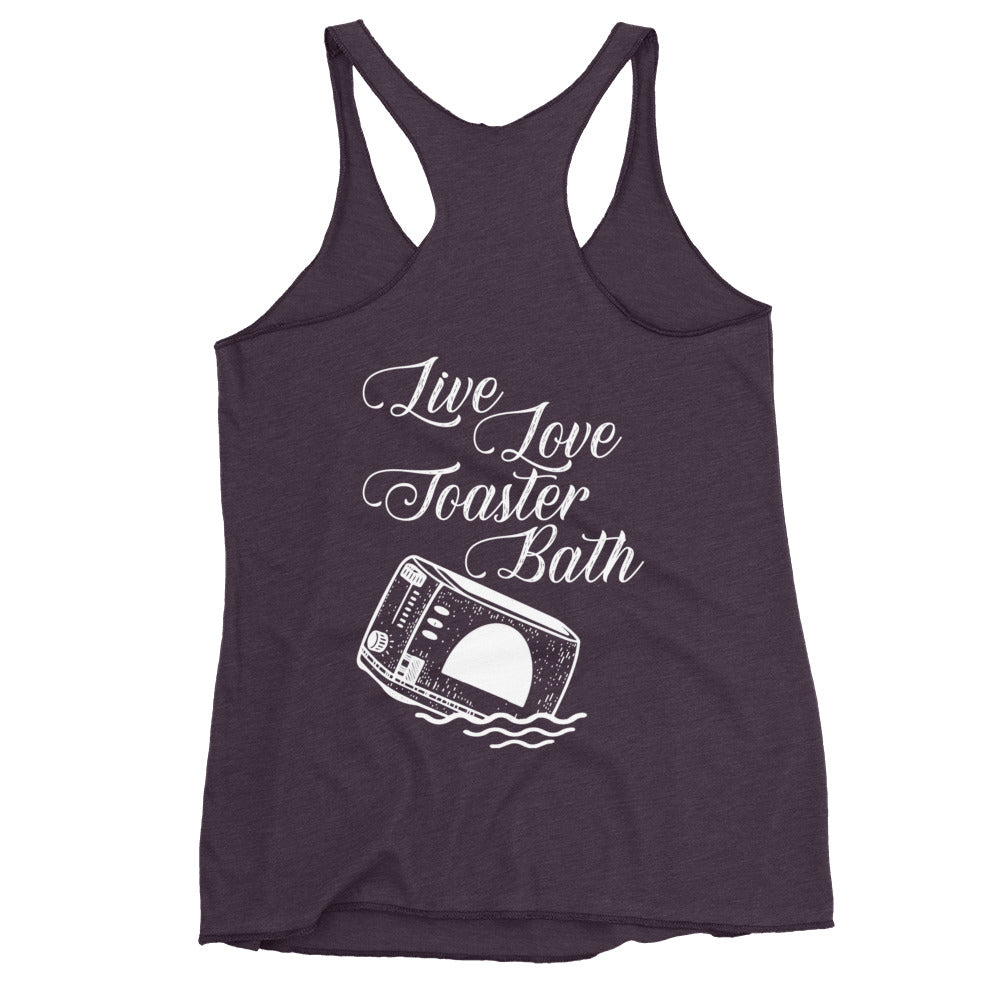 Live Love Toaster Bath Women's Racerback Tank